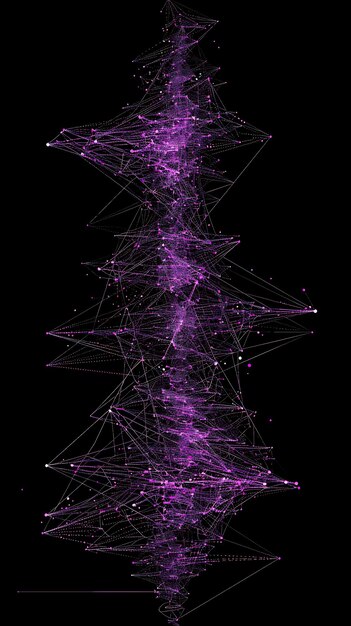 Línea aleatoria abstracta vertical de fondo constelaciones de fondo