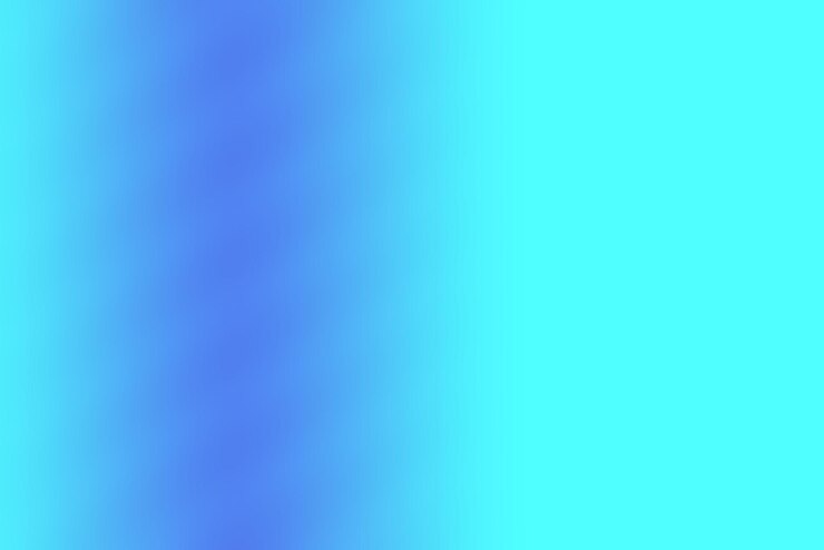 Foto línea azul borrosa sobre fondo cian