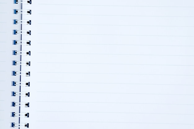 Línea en blanco fondo de cuaderno de papel, educación y fondo de negocios