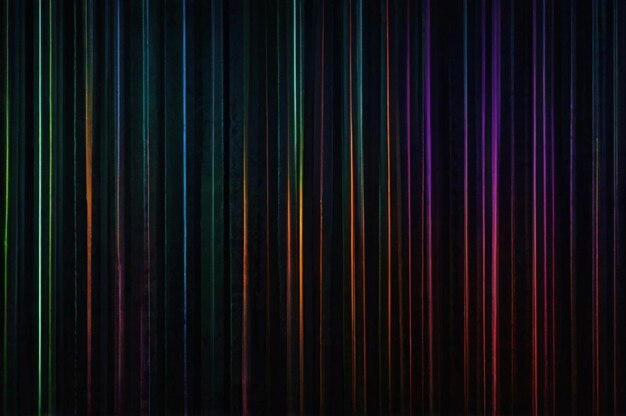 una línea de color arco iris en un fondo negro