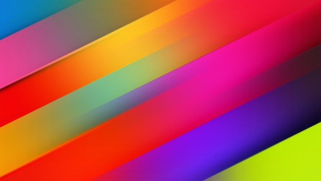 una línea de color arco iris se muestra con muchos colores de colores arcoirís