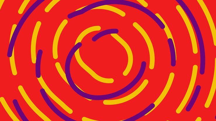 Foto línea de color neón fondo líquido retorcido púrpura colores amarillos diseño foto de alta calidad