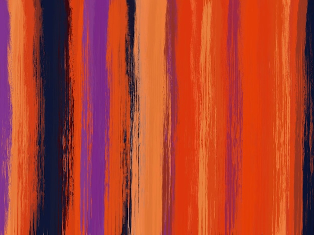 Línea de colores pincel abstracto fondo naranja