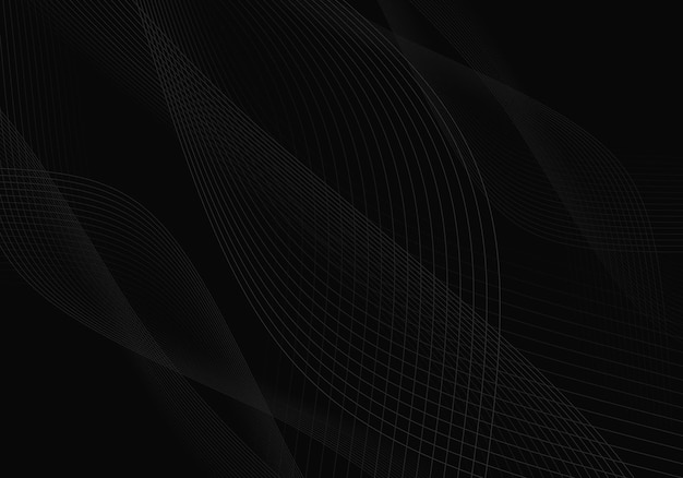 línea de curva abstracta fondo negro