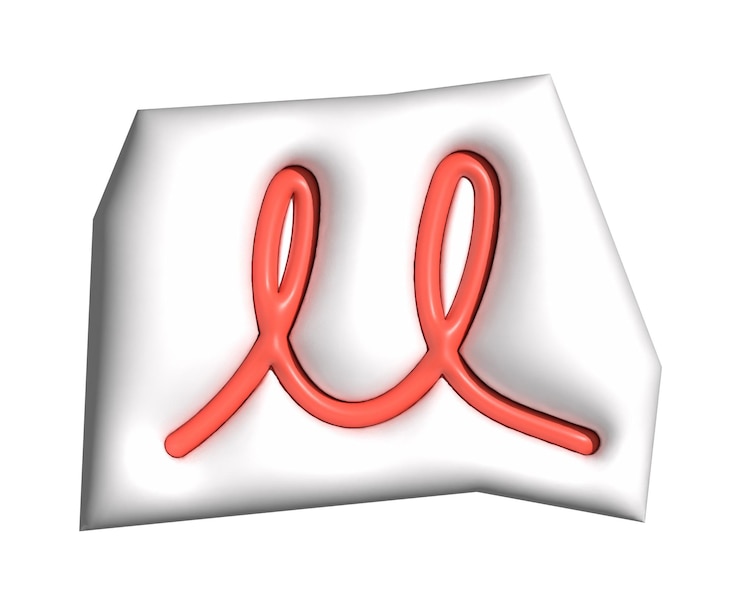 Foto línea de dibujo png papel 3d cortado fondo transparente