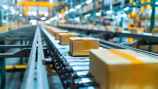 Línea de envasado automatizada en una fábrica de alta eficiencia