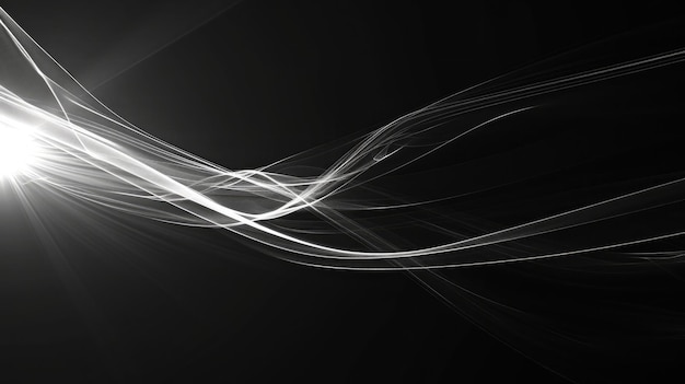 Línea de luz de fondo negro moderno Abstracto