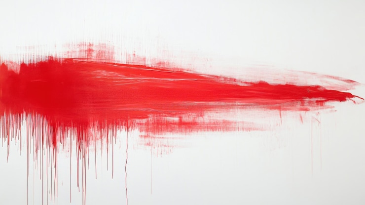 Foto línea de pintura roja transparente ia generativa