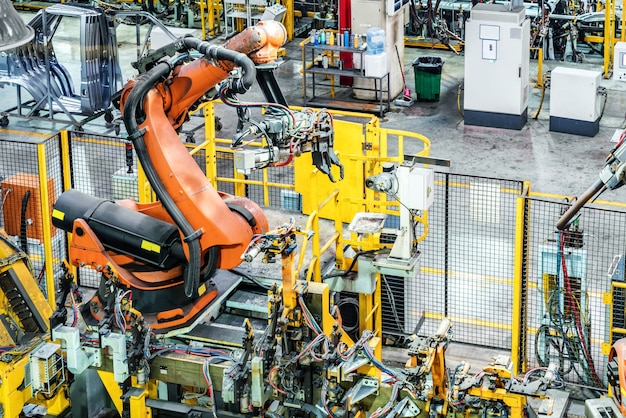 Línea de producción de automóviles del robot