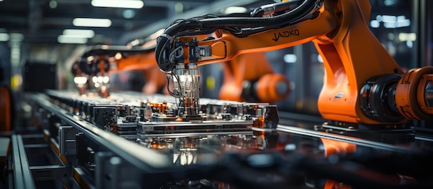 Línea de producción de la fábrica para la producción de robots
