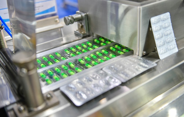 Línea de producción de píldoras de medicina cápsula verde Industrial