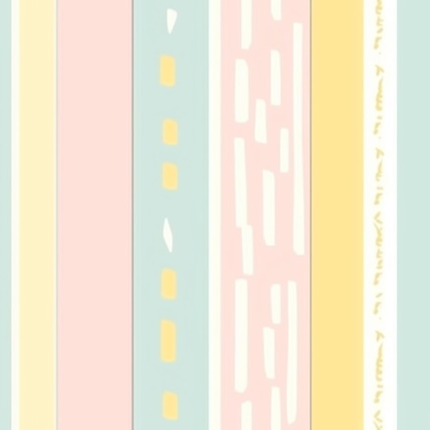 Foto una línea de rayas de colores pastel con las palabras 