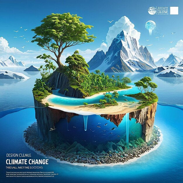 Línea de tiempo del cambio climático Imagen de fondo del Día de la Tierra