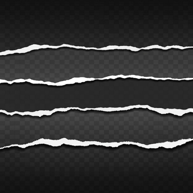 una línea de tiras blancas con un fondo negro