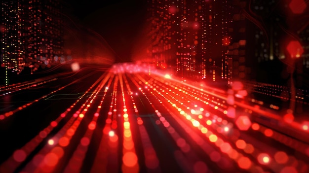 línea de velocidad de fibra óptica de raya ligera fondo futurista para la tecnología 5g o 6g datos inalámbricos