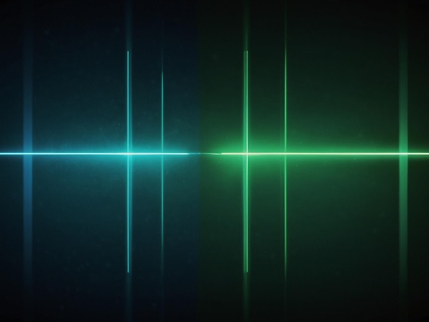 una línea verde que está en un fondo negro