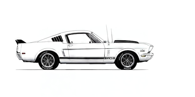 Foto lineart atemporal ford mustang shelby gt350 1965