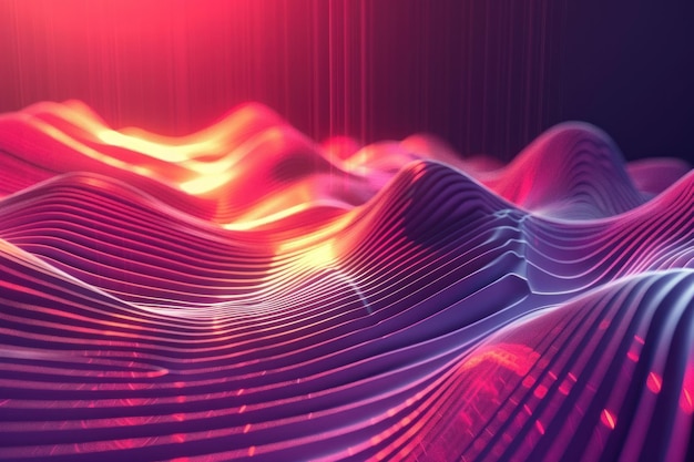 Foto líneas abstractas en 3d con fondo brillante