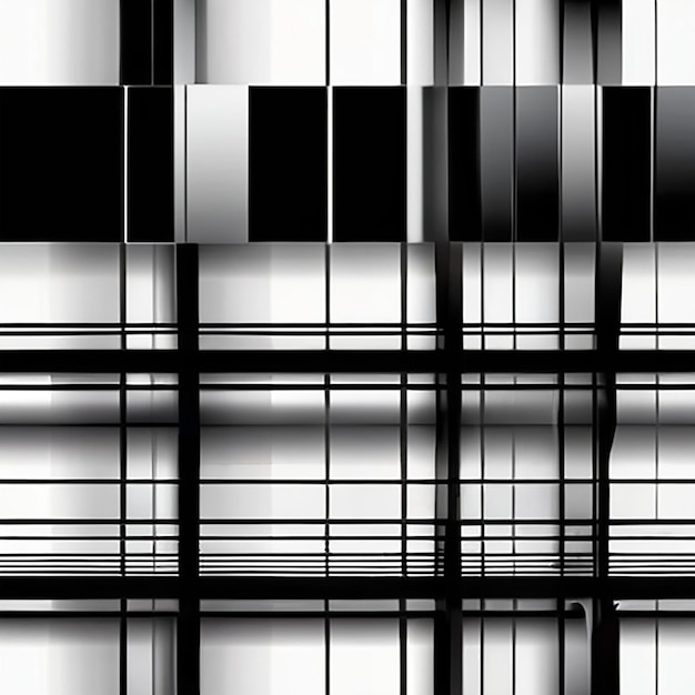 Líneas abstractas en blanco y negro para fondo con IA generativa