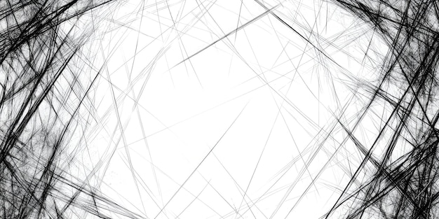 Líneas abstractas en blanco y negro que crean un marco