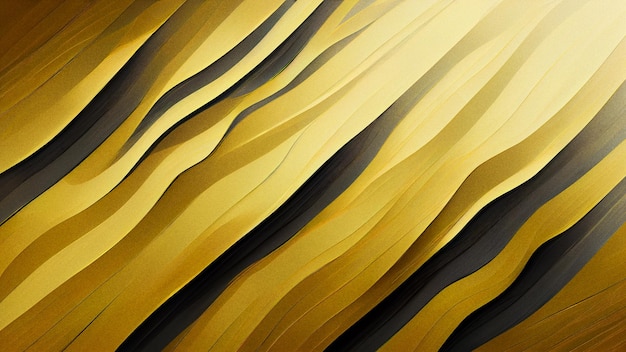 Líneas abstractas doradas con fondo abstracto negro