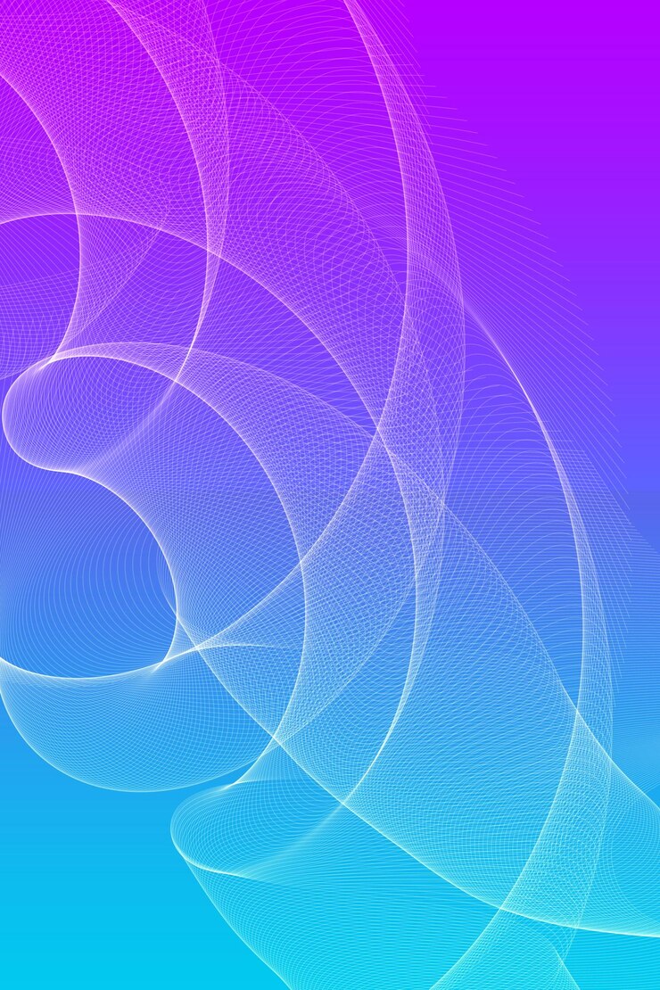 Foto líneas abstractas futuristas modernas sobre fondo de color degradado para carteles de diseño, pancartas, así como para imagen vertical de papel tapiz de computadora o teléfono inteligente
