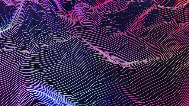 líneas abstractas gradiente de fondo en estilo cyberpank