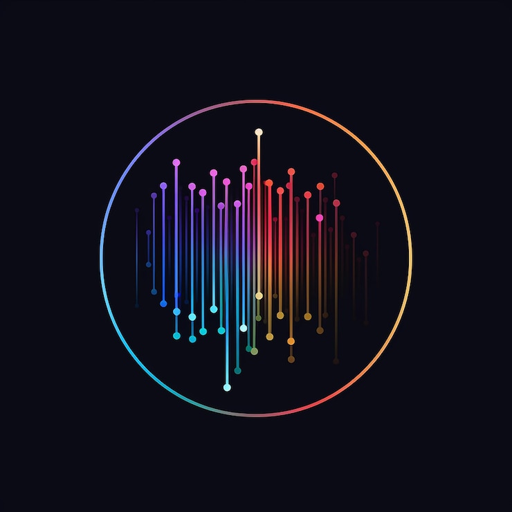 Foto líneas abstractas logotipo círculo colorido para el crecimiento del negocio