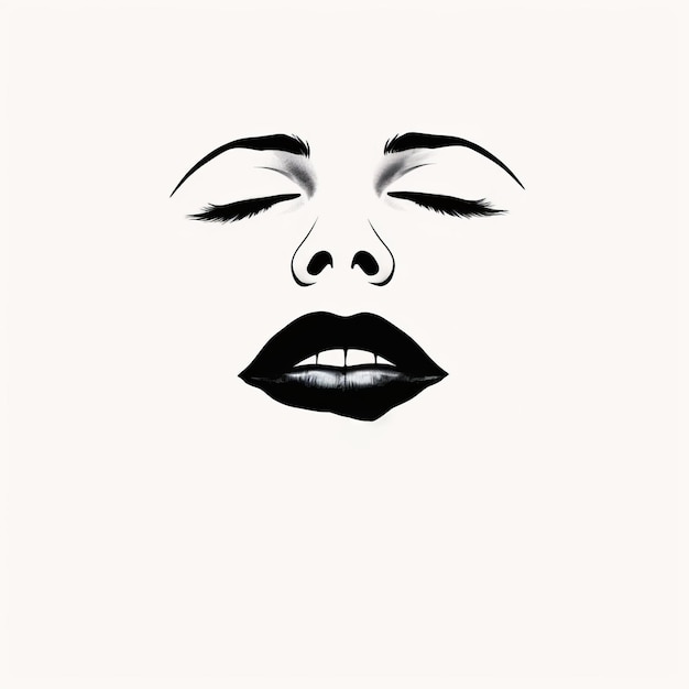 Líneas agraciadas Una ilustración vectorial de labios goteantes