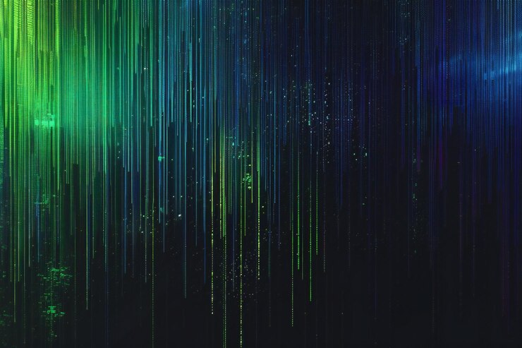 Líneas brillantes en un fondo oscuro Fondo abstracto para el diseño