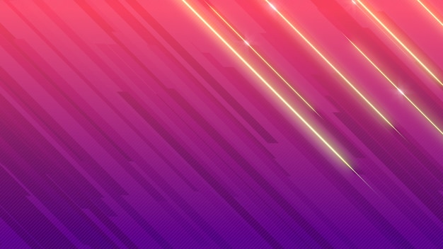 Líneas de brillo púrpura y rojo geométricas abstractas, fondo retro