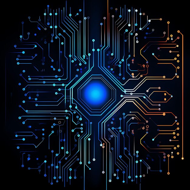 Líneas de circuitos electrónicos de neón Tecnología de circuitos eléctricos Y2K Formas de luz transparente de neón Arte