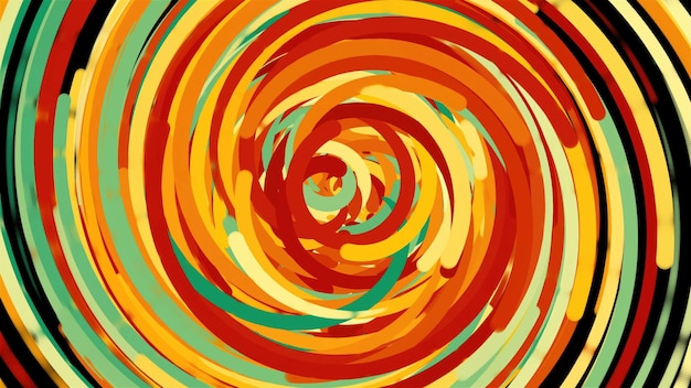 Líneas de círculo de colores brillantes estilo de dibujos animados telón de fondo generado por computadora moderno fondo abstracto 3d render