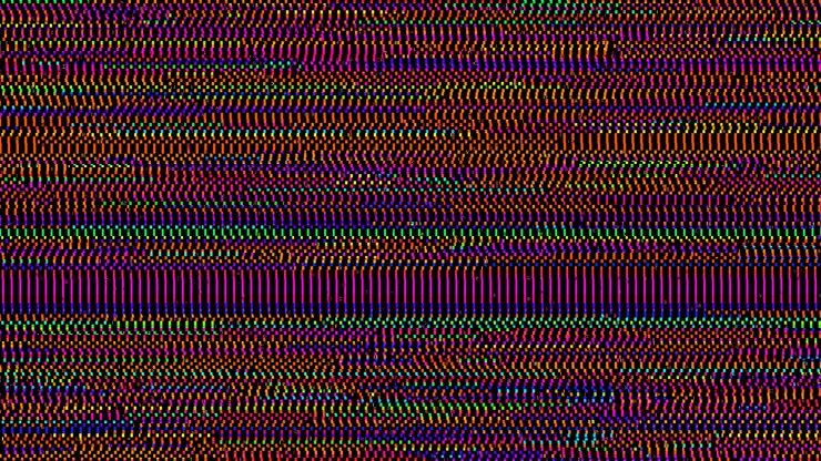 Foto líneas claras y luminosas multicolores