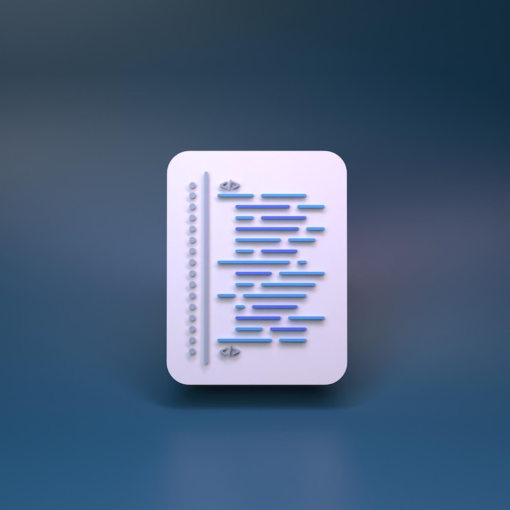 Foto líneas de código concepto de programación 3d render