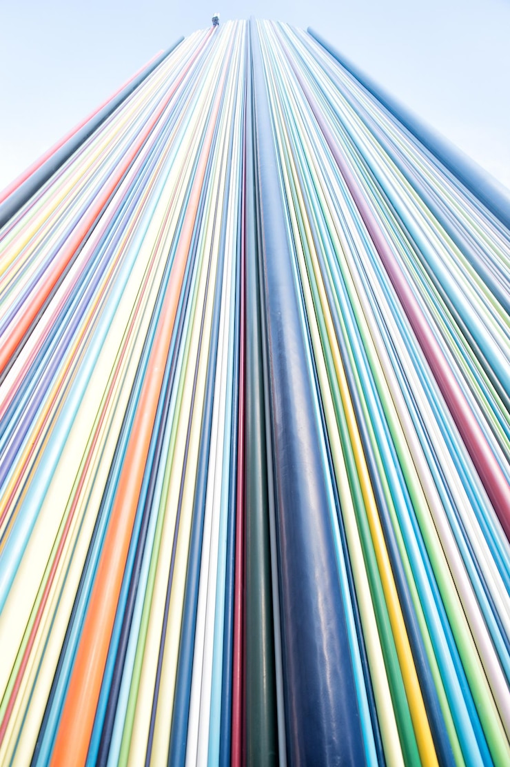 Foto líneas de colores de fondo o textura de arte abstracto