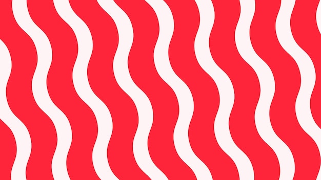 Líneas curvas de fondo patrón ondulado con líneas de color rojo y blanco estilo gráfico futurista