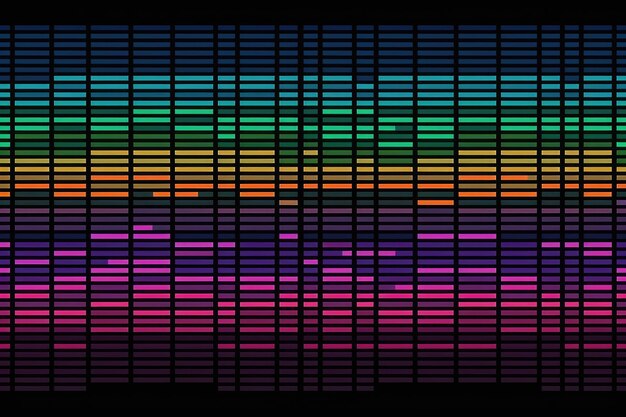 Líneas de exploración VHS de arco iris colorido retro sin costuras o señal de TV AI