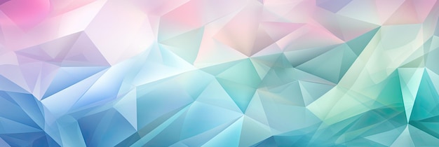 Líneas geométricas abstractas cristalinas azul claro rubio rosa pastel verde fondo panorámico