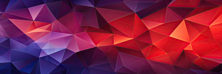 Foto líneas geométricas abstracto cristalino rojo naranja púrpura fondo panorámico