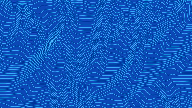 Líneas geométricas curvas de colores azules textura de patrón de onda en un fondo colorido