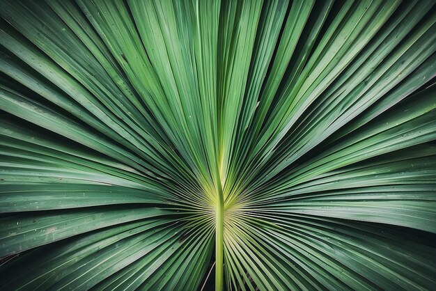 Líneas de hoja de palma Con fondo de textura verde abstracta Con tono vintage