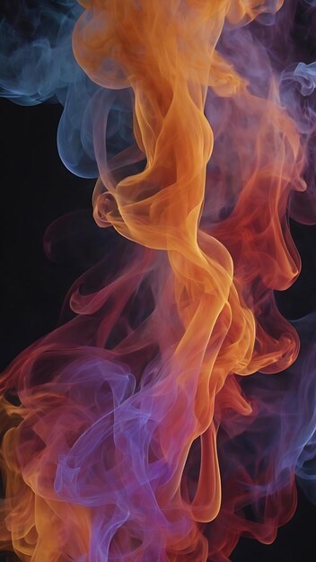 Foto líneas de humo tembloroso abstracto en el aceite