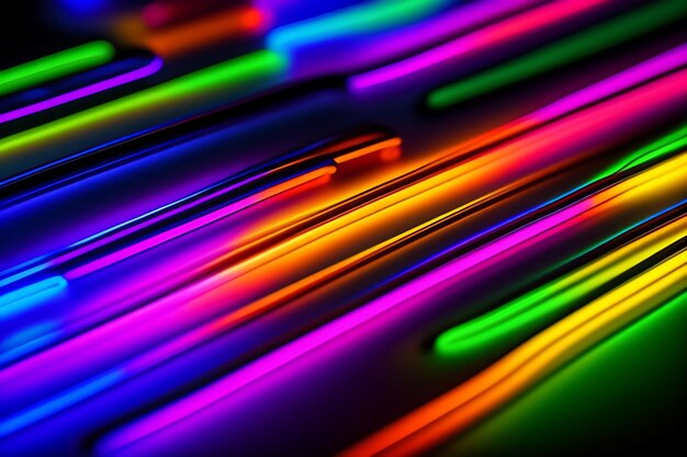 Líneas de LED multicolores de neón