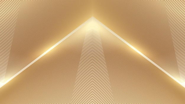 Líneas luminosas doradas con fondo de textura abstracta