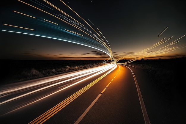 Líneas de luz rápidas, velocidad de la velocidad de los senderos de luz de colores de fondo abstracto