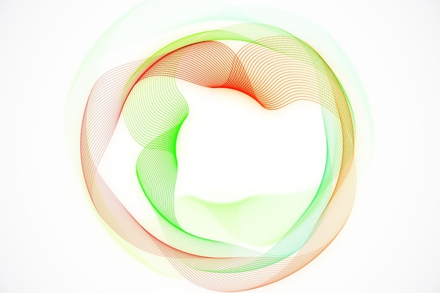 Líneas de onda coloridas abstractas en un fondo blanco Renderización 3D