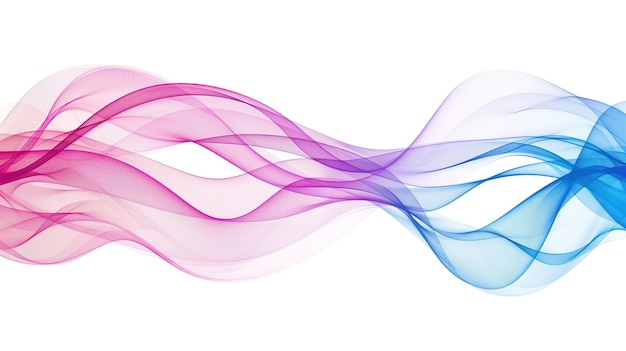 Líneas de onda vectorial que fluyen dinámicas coloridas azul rosa aisladas en fondo blanco para el concepto ar 169 ID de trabajo daf5c4b63f3649fba8e959630f775f18