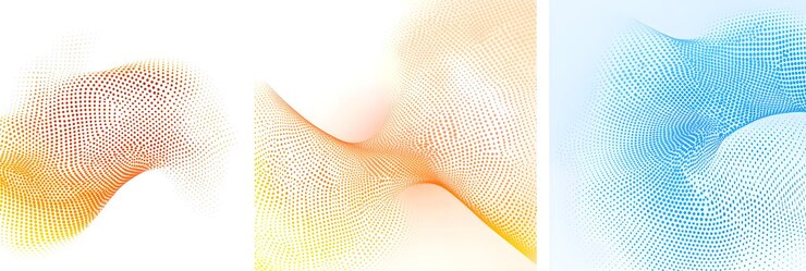 Foto líneas onduladas punteadas abstractas