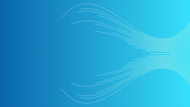 Líneas onduladas de tecnología minimalista azul fondo futurista abstracto